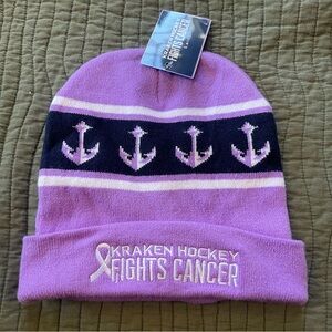 Seattle NHL Kraken Hockey Beanie Hat Fights Cancer Virginia Mason